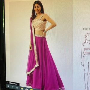 Purple Gold Lehenga for Indian Formal Event